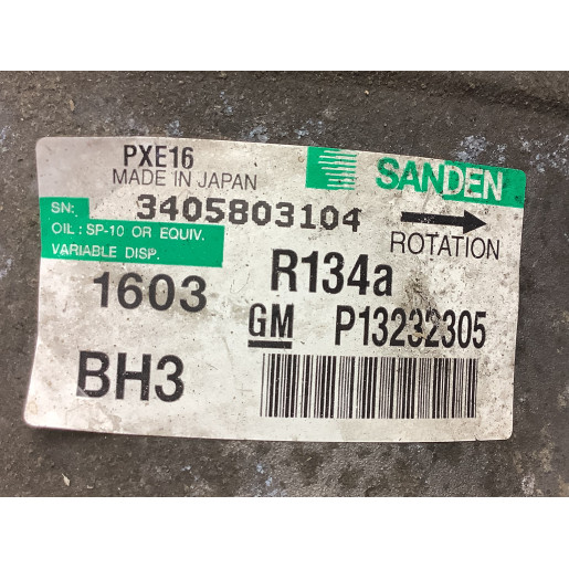 Компрессор кондиционера для Opel Insignia 2.0 SIDI Turbo A20NHT 13232305