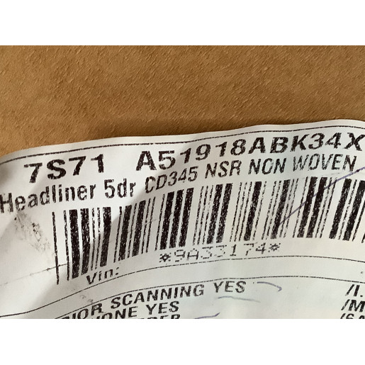 Обшивка потолка Ford Mondeo 4 SN 2007-2014 1639718