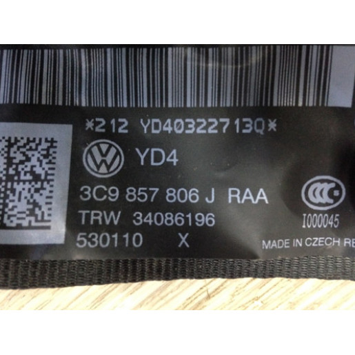 Ремень безопасности задний 3C9857806JRAA Фольксваген Пассат В7 2011-2015